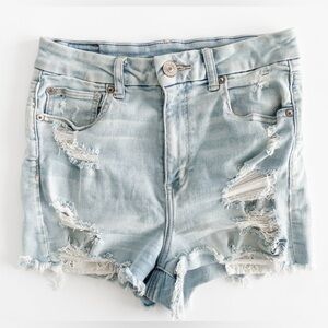 AMERICAN EAGLE Ne(x)t Level Stretch High Rise Distressed Shorts Size 6